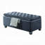 Banc en tissu gris Rebekah avec rangement