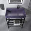 Meuble-lavabo autoportant blanc l 24 po x P 14 po x H 34 po avec plateau en céramique blanche-133529324-133529325