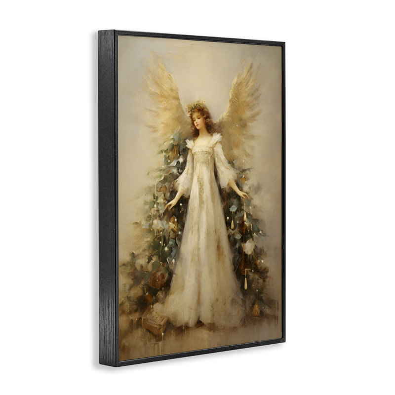 «Ethereal Holiday Angel», estampe numérique, conception de Petal Prints Design, H 18 po x l 12 po