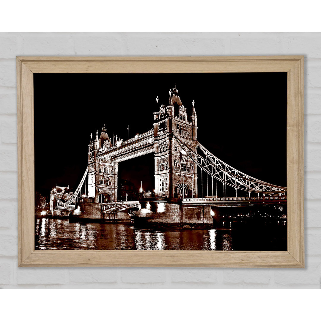 London Tower Bridge Retro Sepia - Druck