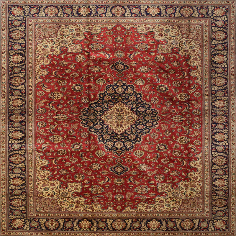 Tapis décoratif rouge d’Orient Ehmann, Carré 8 pi