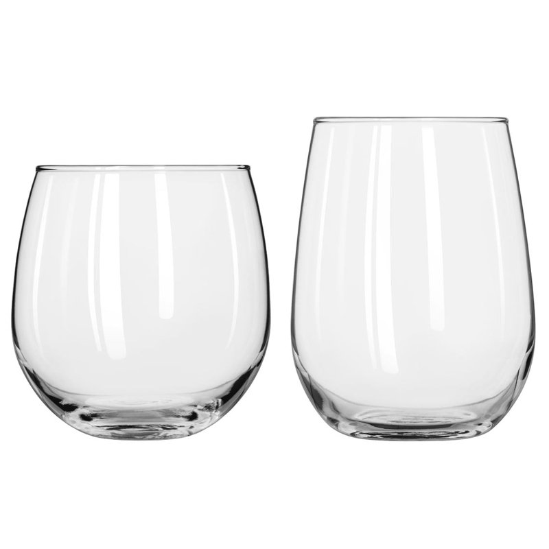 Ensemble de verres à vin sans pied 12 pièces pour vins rouges et blancs Libbey
