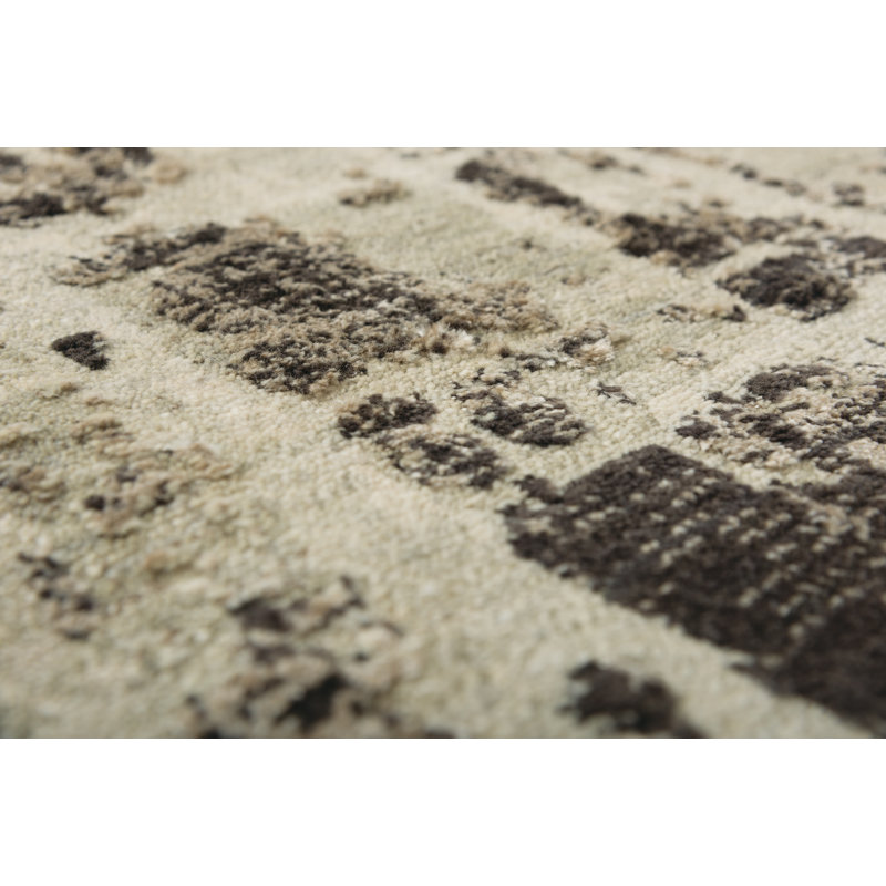 Tapis vert en laine Power Loom, Rectangle 5 pi x 8 pi