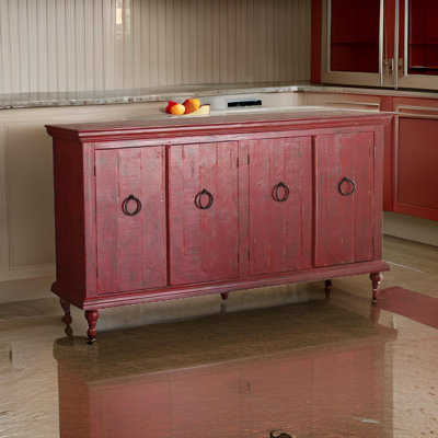 Console en bois massif 73,25 po Bisceglia