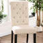Chaises de salle à manger rembourrées en lin 2 pièces, style rustique, bois massif, style dossier 2, tissu, base en bois-1502350290