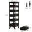 Commode de rangement noire 5 tiroirs-1303053345
