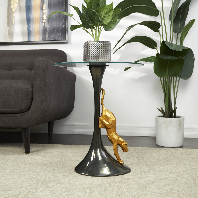 Annamarra Glass Top End Table