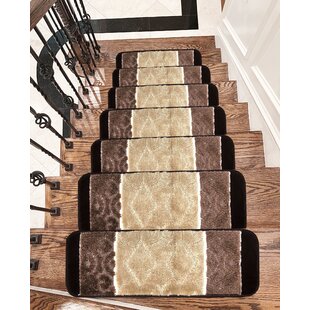 Rubber-Cal 6-Piece Regal Stair Treads Rubber Step Mats 9.75 by 29.75-Inch Black