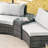 Apphi 2 - Person Outdoor Steel Wicker Conversation Set - Gray