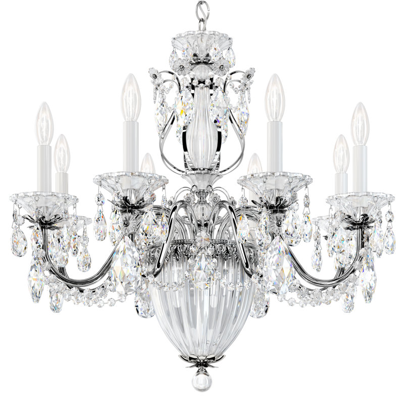 Bagatelle 11 - Light Chandelier, Polished Silver, Clear Crystals from Swarovski