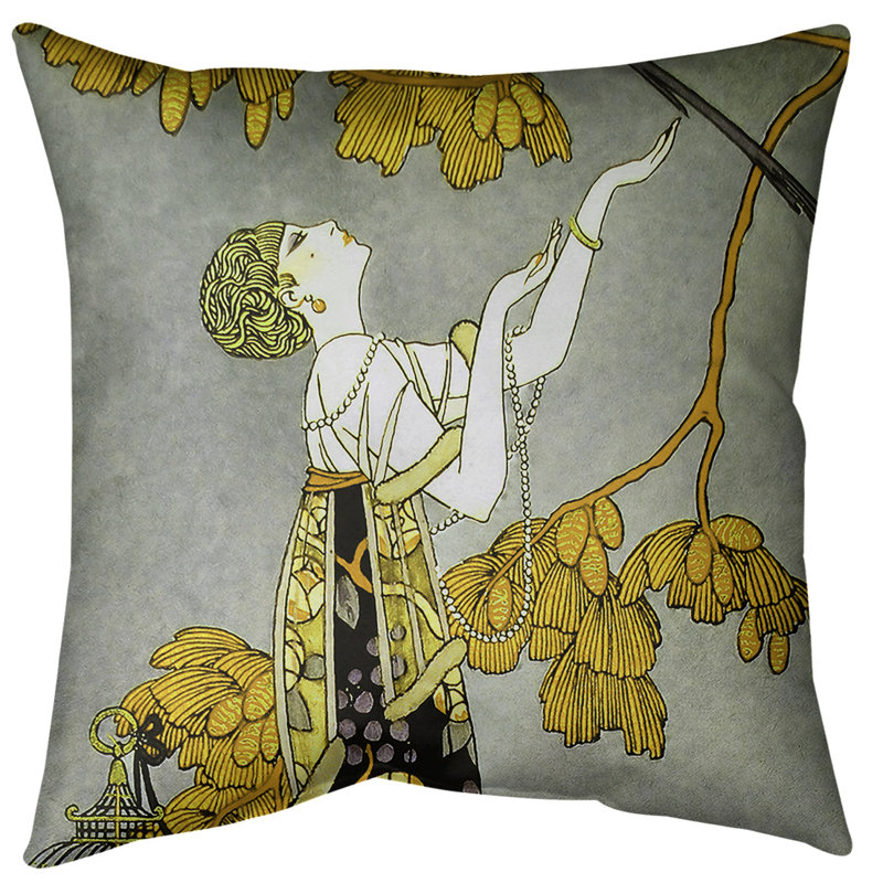 Insert de coussin en femme, 20 po x 20 po, Bourre en polyester, Or / Gris