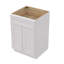 Armoire blanche 24 po avec tiroir double à fermeture en douceur et tablette réglable en bois massif prête à assembler pour la cuisine, la salle de bain et le garage (l 24 po x P 24 po x H 34,5 po)-312700946