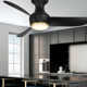 Corona 3 - Blade Outdoor/Indoor Smart Flush Mount Ceiling Fan with Remote Control and Dimmable LED Light Kit Included 
