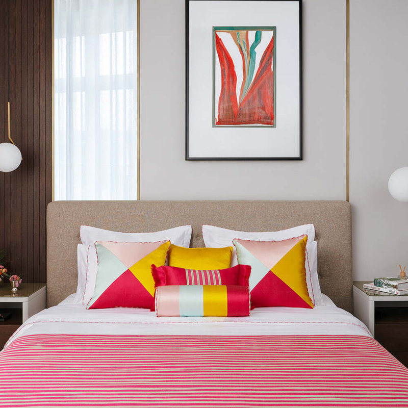 Pink Bedspread Runner