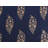 Regal Paisley Vine 3-Piece Cotton Queen Bedsheet Set in Midnight Blue & Gold