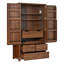 Cuisine Emaleah avec 4 tiroirs, 8 tablettes de porte, casier à vin intégré et tablettes ajustables-770328304