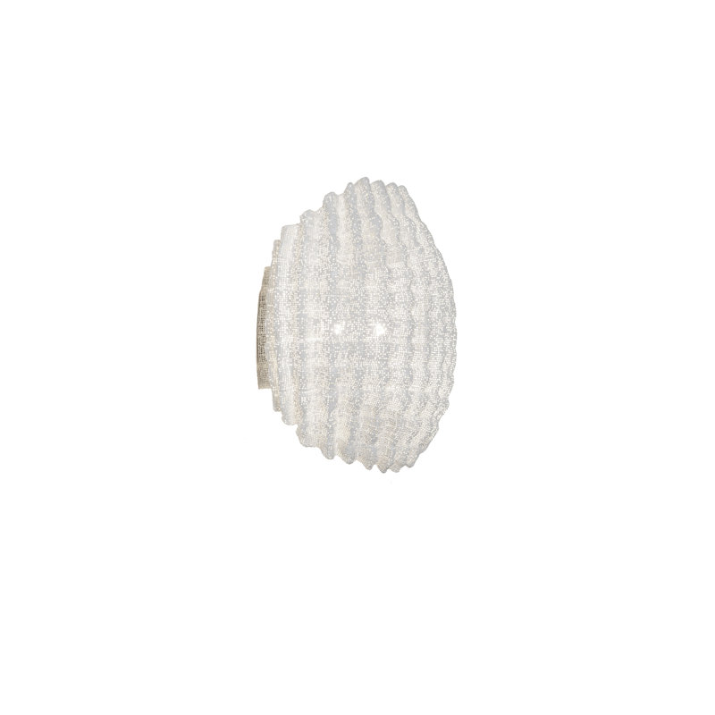 Tati 1 - Light Flush Mounted Sconce, 9" H x 7.5" W x 5.9" D, White, Yes