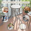Tabouret pliant sans dossier 24 po Lavish Home avec capacité de 225 lb (ensemble de 2, blanc)-916327871-850238676