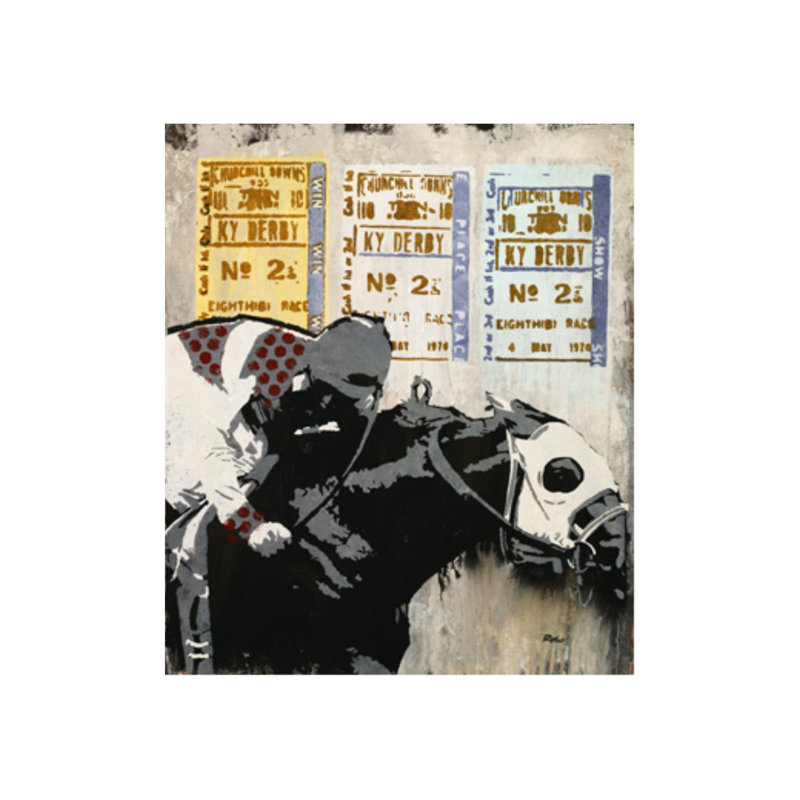 Win Place Show Print, Knife Gel, 47" H x 40" W x 1.5" D