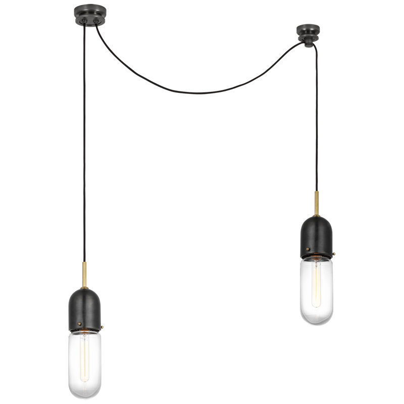Junio 2 - Light Chandelier, Clear, Polished Nickel