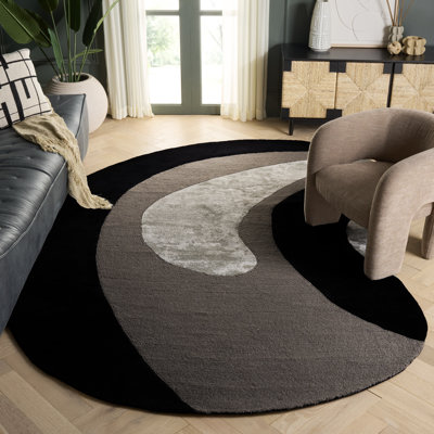 Nouveauté 150: 80% laine touffetée à la main; Tapis abstrait 20% viscose