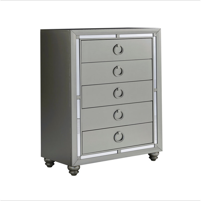 Commode argentée CHLOE GEMSTONE