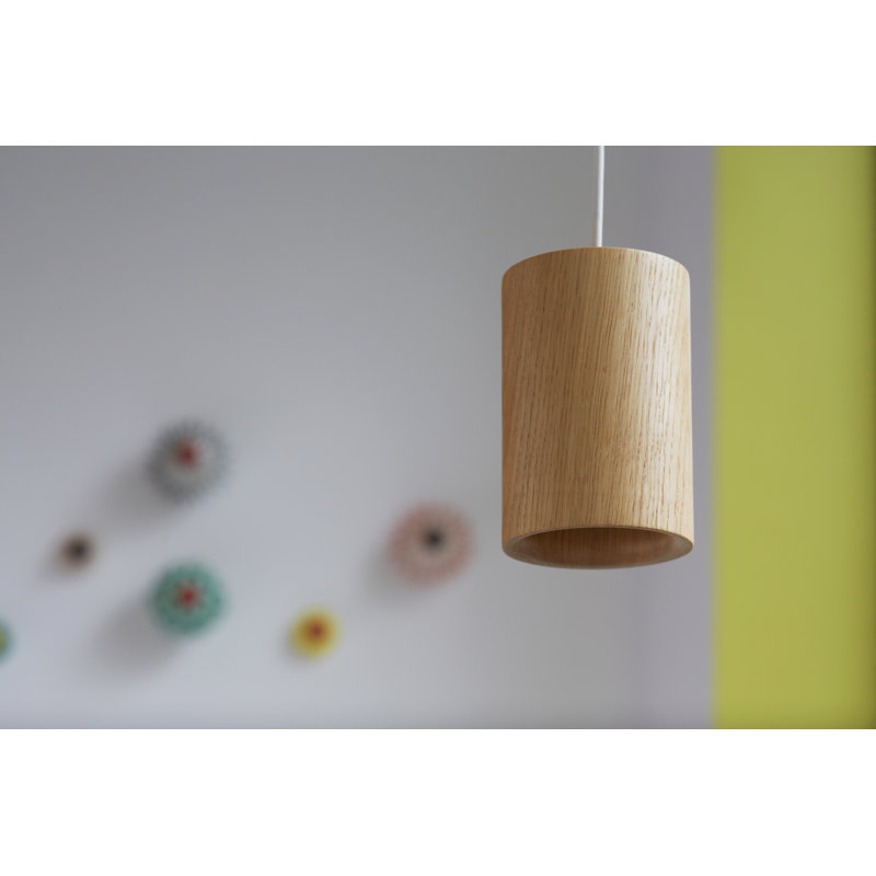 Solid 1 - Light LED Pendant, Oak