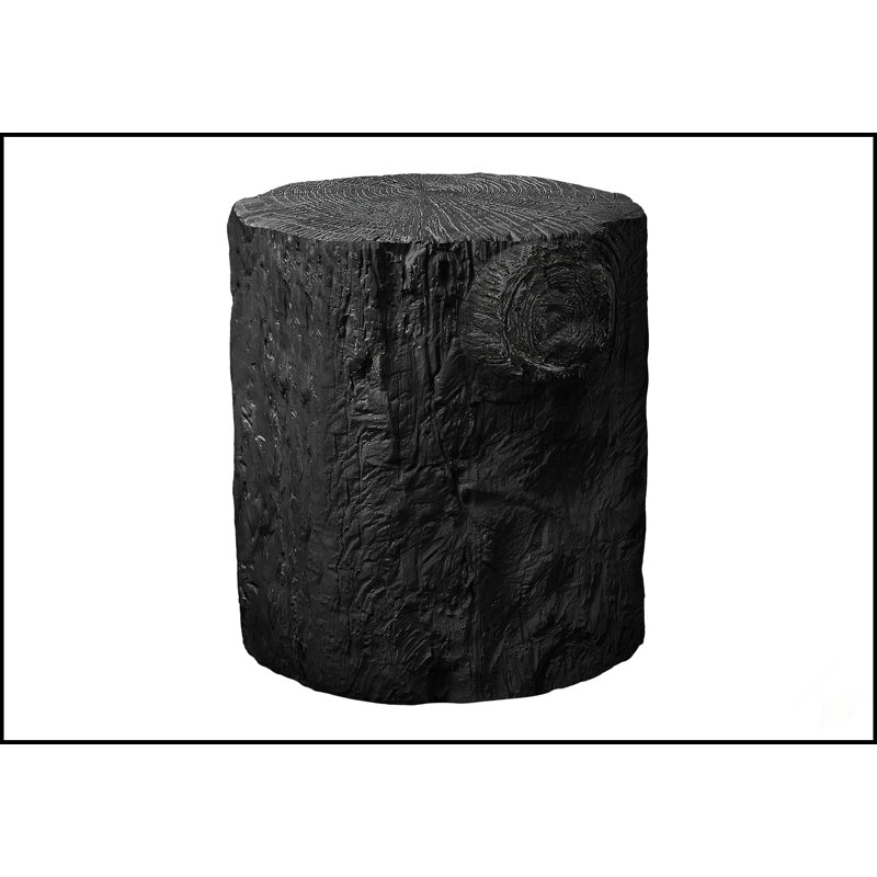Table d'appoint contemporaine de style contemporain, d'une hauteur de 25 pouces, d'intérieur / d'extérieur, en forme de souche, durable et élégante pour les espaces de vie modernes