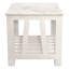 Table de bout en marbre blanc Bellamy