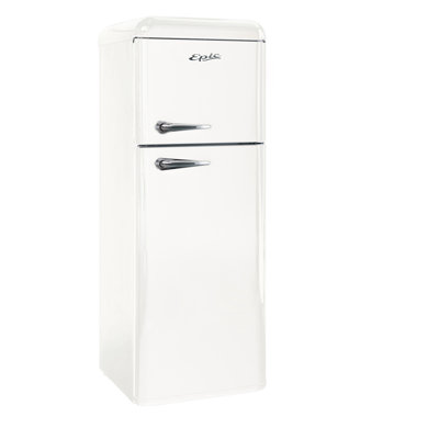 Epic 7.5 cu.ft. White Retro Top Mount Refrigerator