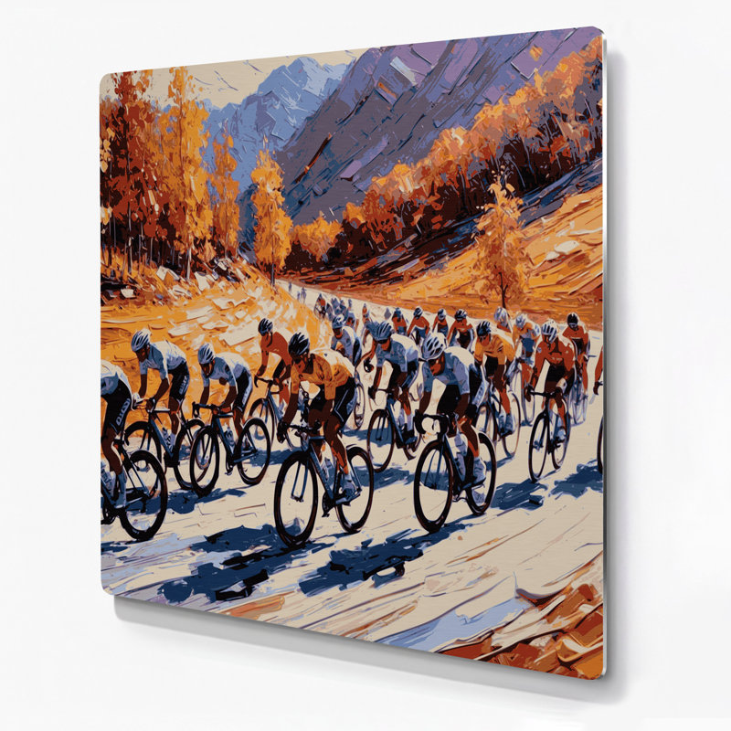«Sports Cycling», art mural en métal brun, H 8 po x l 8 po x P 0,05 po
