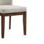 Ensemble de 2 chaises de salle à manger Lere, tissu beige, bois brun de style antique