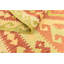 Tapis en laine rouge/vert 4 pi 9 po x 6 pi 4 po one-of-kind à la main-noué la new age Elland