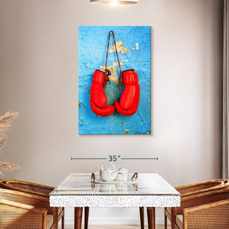 Sireci Bright Red Boxing Gloves, 45" H x 30" W