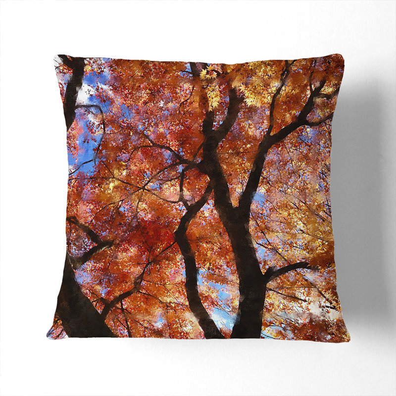 Maple Tree Vol.2 Painting Square Throw Cushion, 40cm H x 40cm W x 15cm D
