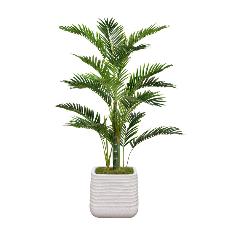 Palmier artificiel 54,57 "en pot, Blanc