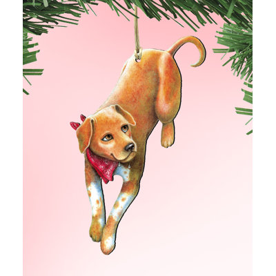Ornement suspendu en bois pour chien cool drink