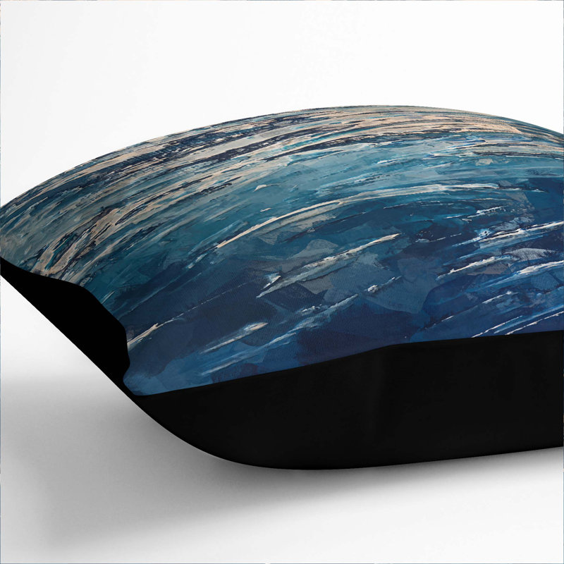 Square Throw Cushion, 55cm H x 55cm W x 20cm D, Black