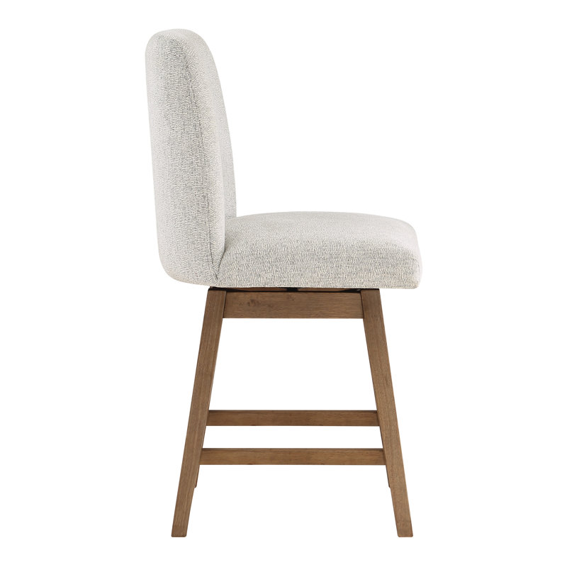 Tabouret pivotant Kamyla, Parchemin, Tabouret de comptoir (siège d'une hauteur de 26 p