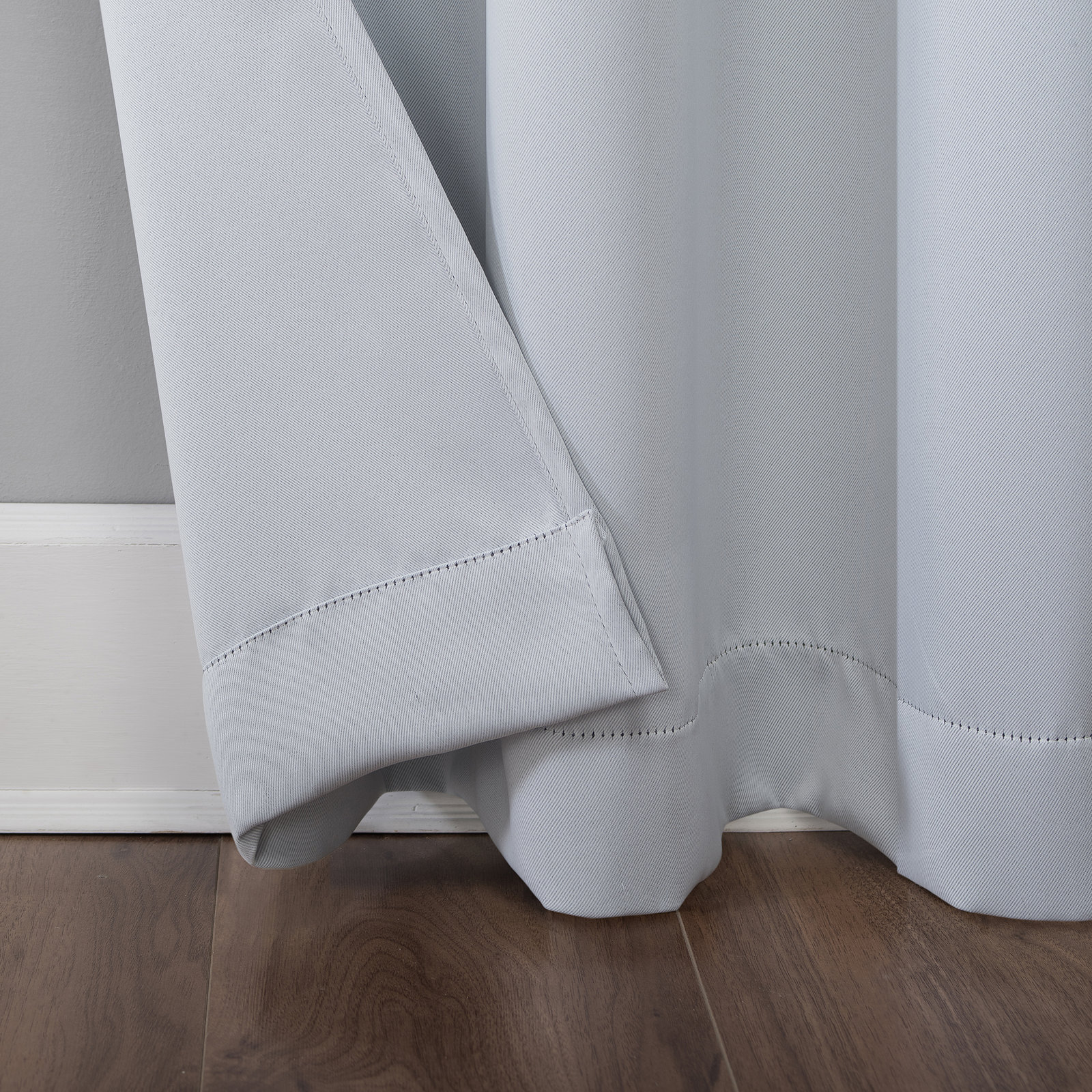  Thermal Blackout Rod Pocket Curtain Panel, 40" W x 63" L, Light Gray