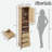 Tall Freestanding Bathroom Cabinet With Adjustable Shelf, 3 Drawers, Open Storage And Gold Metal Handles