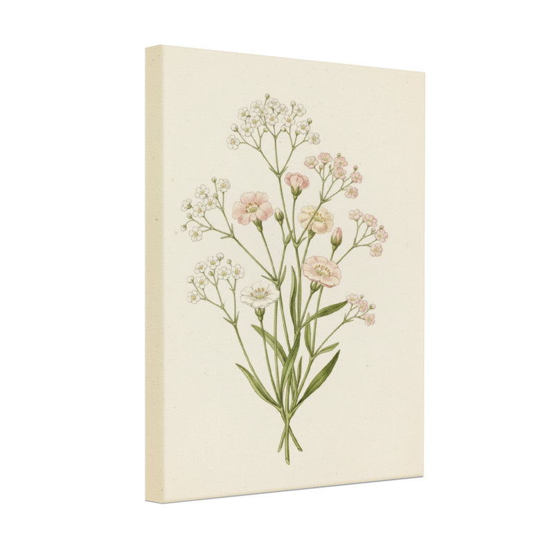 Plantes et fleurs Fleurs délicates avec des fleurs roses et blanches douces, H 24 po x l 16 po