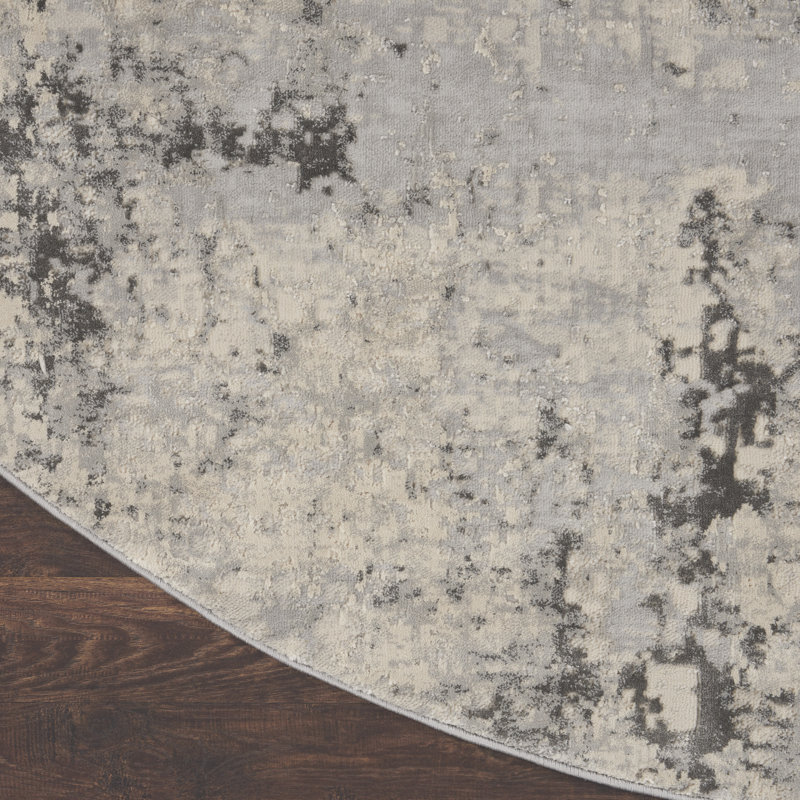 Pryce Abstract Indoor Rug, Round 7'10"