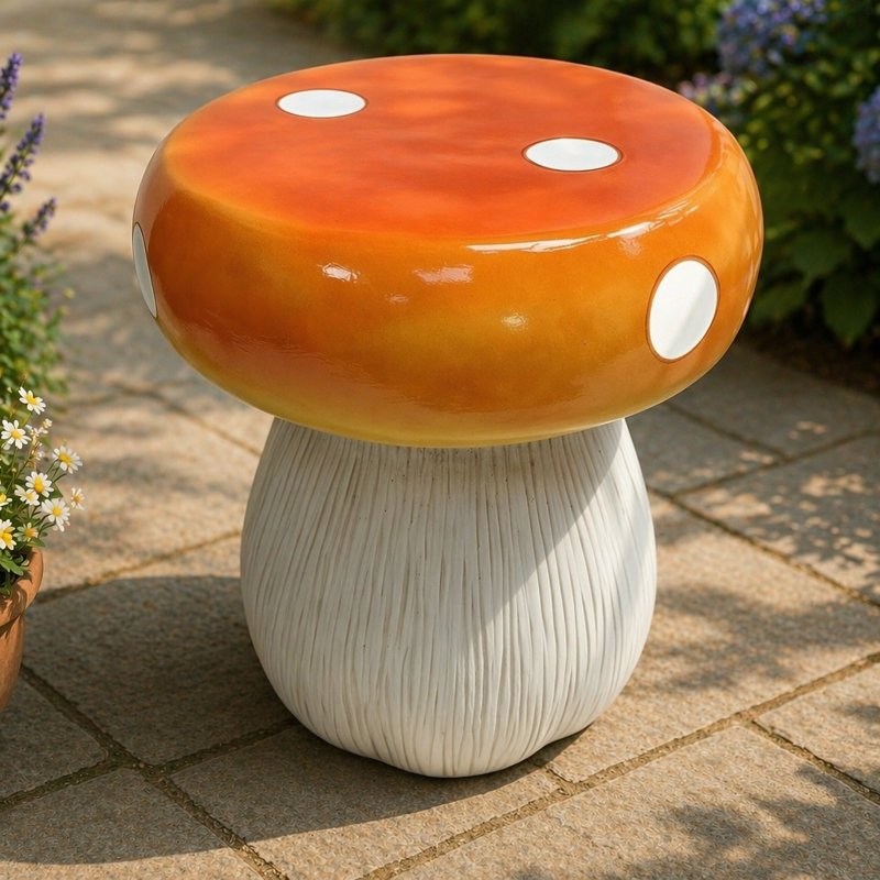 Statue tabouret Mushroom, Orange