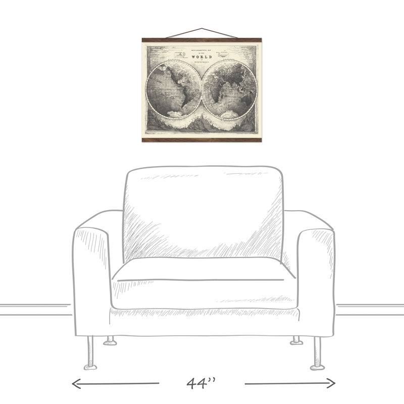 «Vintage Rustic Map», reproduction sur toile