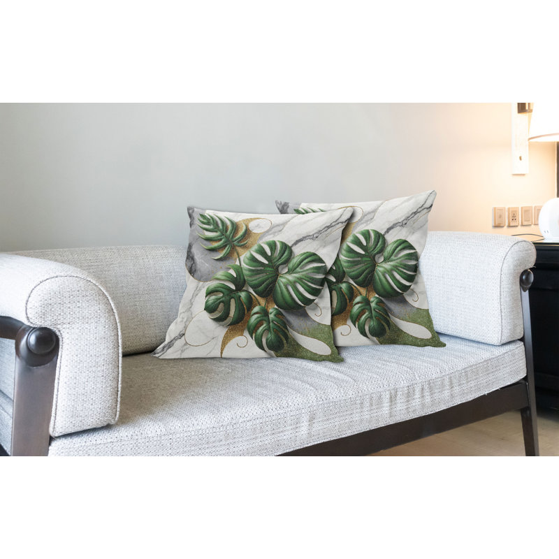 Fabric Reversible Throw Pillow, 16"H x 16"W, Square