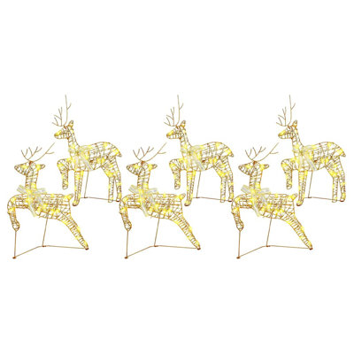 vidaXL LED Reindeers with 180 LEDs PET