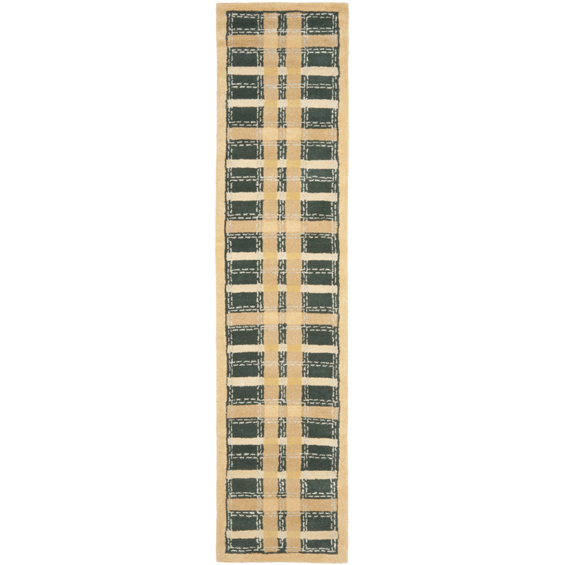 Tapis en laine / viscose touffeté à la main Martha Stewart or Cornucopia, Tapis de couloir 2 pi 3 po x 10 pi