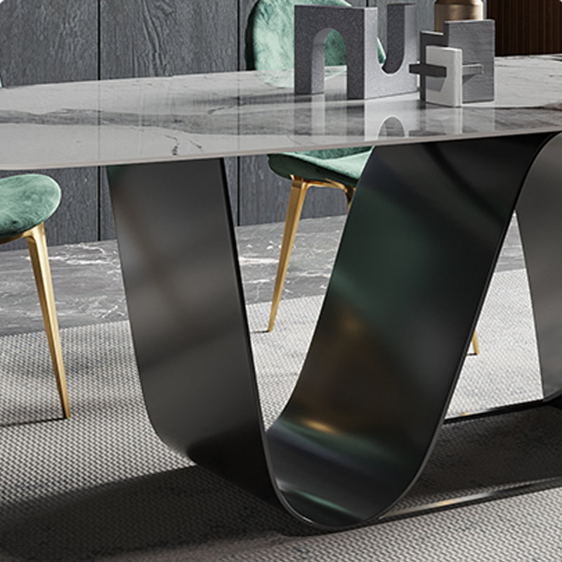 Table de salle à manger Renars, Gris, L 39,37 po x L 78,74 po