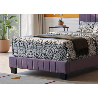 Valletta Purple Velvet Twin Bed